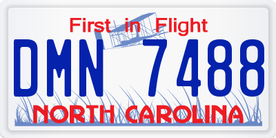 NC license plate DMN7488