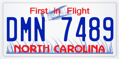 NC license plate DMN7489