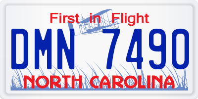 NC license plate DMN7490