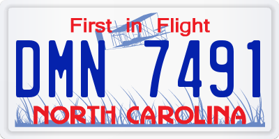 NC license plate DMN7491