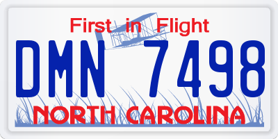 NC license plate DMN7498