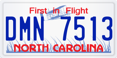 NC license plate DMN7513