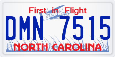 NC license plate DMN7515