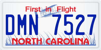 NC license plate DMN7527