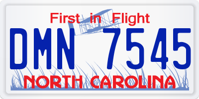 NC license plate DMN7545