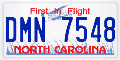NC license plate DMN7548