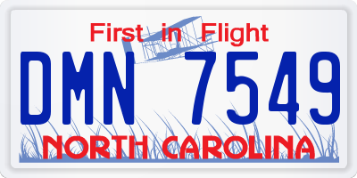 NC license plate DMN7549