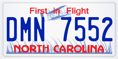 NC license plate DMN7552