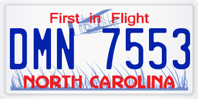 NC license plate DMN7553