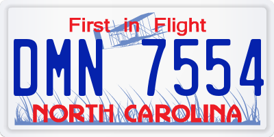 NC license plate DMN7554