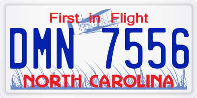 NC license plate DMN7556