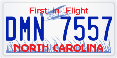 NC license plate DMN7557