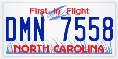 NC license plate DMN7558