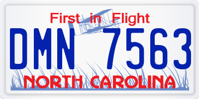 NC license plate DMN7563