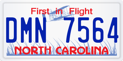 NC license plate DMN7564