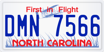 NC license plate DMN7566