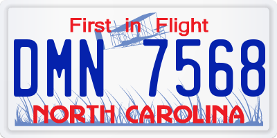 NC license plate DMN7568
