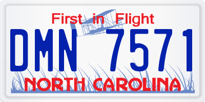 NC license plate DMN7571