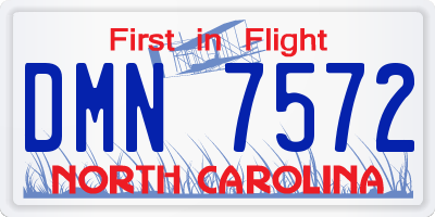 NC license plate DMN7572