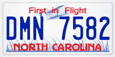 NC license plate DMN7582