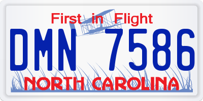 NC license plate DMN7586