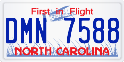 NC license plate DMN7588