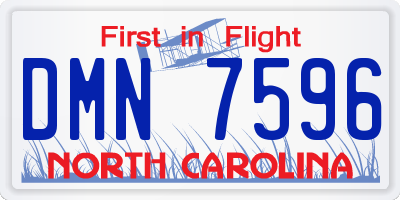 NC license plate DMN7596