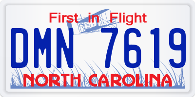 NC license plate DMN7619
