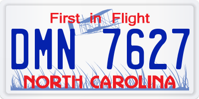 NC license plate DMN7627