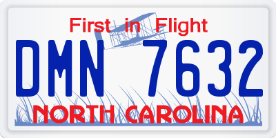 NC license plate DMN7632