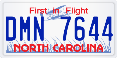 NC license plate DMN7644