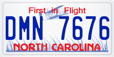 NC license plate DMN7676