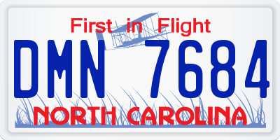 NC license plate DMN7684