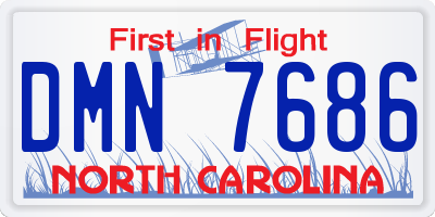 NC license plate DMN7686