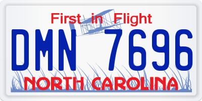 NC license plate DMN7696