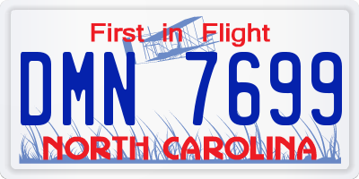 NC license plate DMN7699