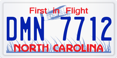 NC license plate DMN7712