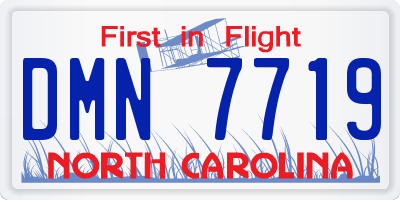 NC license plate DMN7719