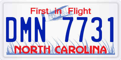 NC license plate DMN7731