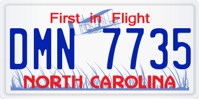 NC license plate DMN7735