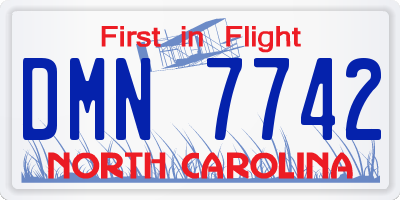 NC license plate DMN7742
