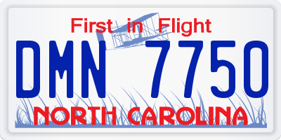 NC license plate DMN7750