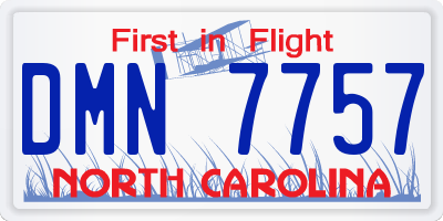 NC license plate DMN7757