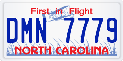 NC license plate DMN7779