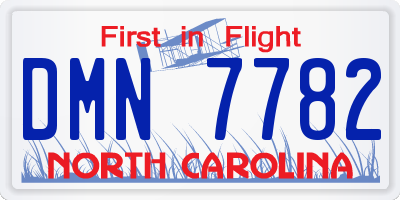 NC license plate DMN7782