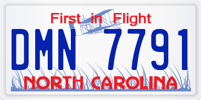 NC license plate DMN7791