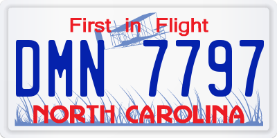 NC license plate DMN7797