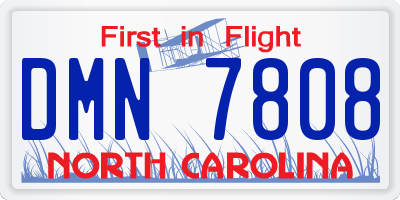 NC license plate DMN7808