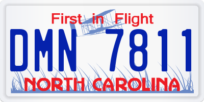NC license plate DMN7811