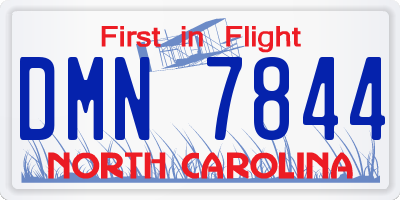 NC license plate DMN7844